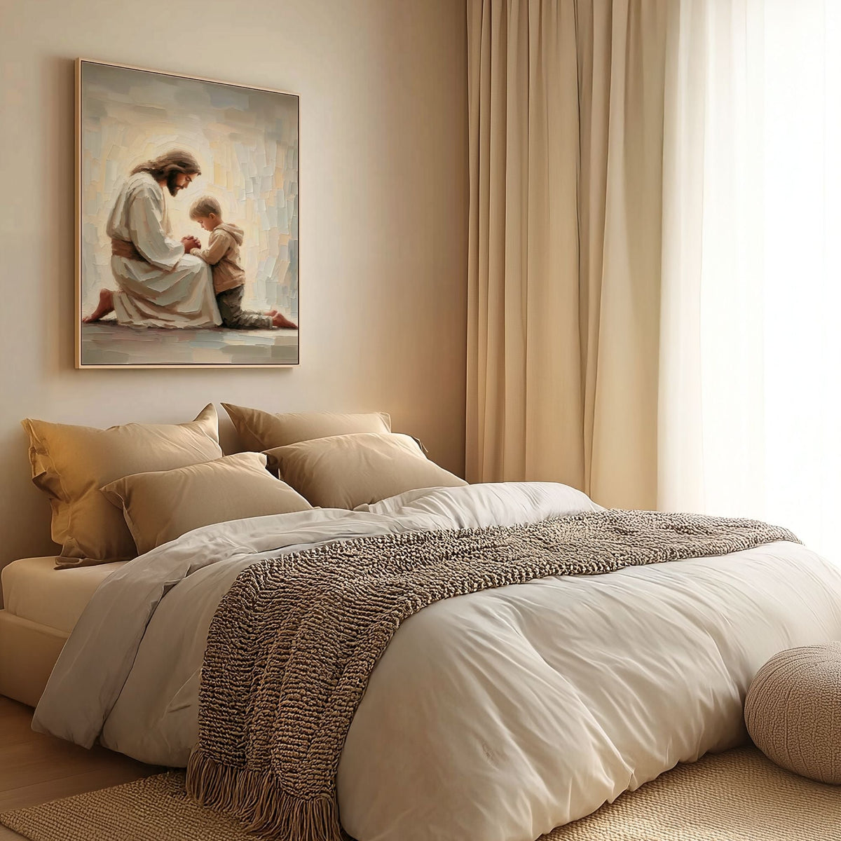 Jesus With Little Boy Canvas