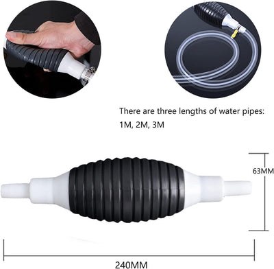 Multifunction Liquid Sucker Pump, Manual Fuel Transfer Pump Gasoline Siphone Hose, Portable Siphon Pump For Gasoline Diesel And Other Liquid Water, with 3.2/6.5/9.8ft Siphon Hose. (6.5 ft)