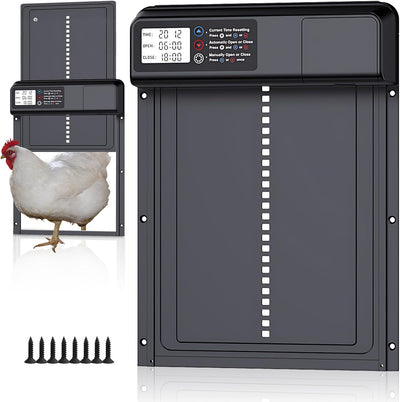 Smart Auto Chicken Coop Door — Programmable Timer, Anti-Pinch Safety, IPX4 Waterproof