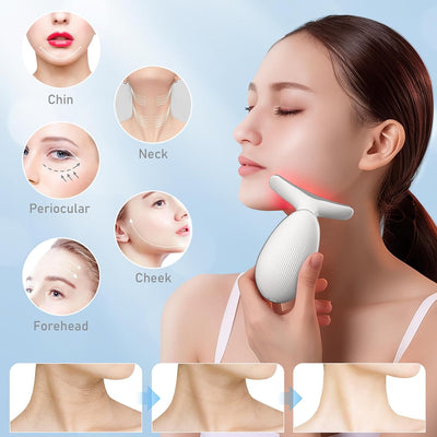 NeckLift™ Electric Face & Neck Microcurrent Toning Device – Portable Skin Firming Tool for a Smooth, Defined Appearance (White)