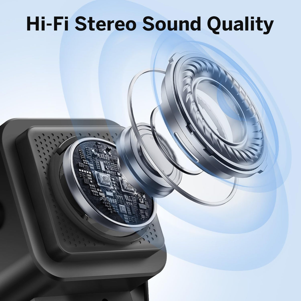 SoundDock™ 5-in-1 Wireless Bluetooth Speaker Stand – Adjustable Phone Holder with Stereo Sound, RGB Ambient Lighting & Rechargeable Battery for iPhone, Android & Tablets (Black)