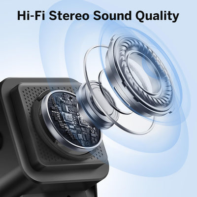 SoundDock™ 5-in-1 Wireless Bluetooth Speaker Stand – Adjustable Phone Holder with Stereo Sound, RGB Ambient Lighting & Rechargeable Battery for iPhone, Android & Tablets (Black)