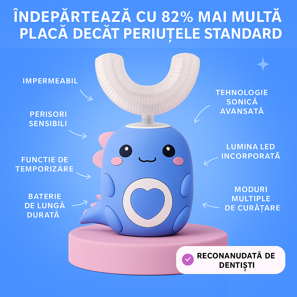 ZingBrush™ U-Curve 360° Ultrasonic Kid's Toothbrush