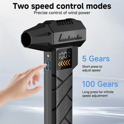 Cordless Jet Air Blower & Vacuum — 2,800,000 RPM, Compressed Air Duster, Car Power Bank