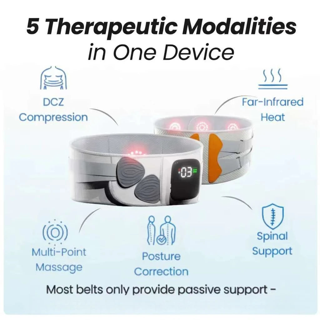 ActiveRelief™ Heated Waist & Lower Back Support Belt – Electric Vibration Massage Belt for Lumbar Comfort & Muscle Relaxation