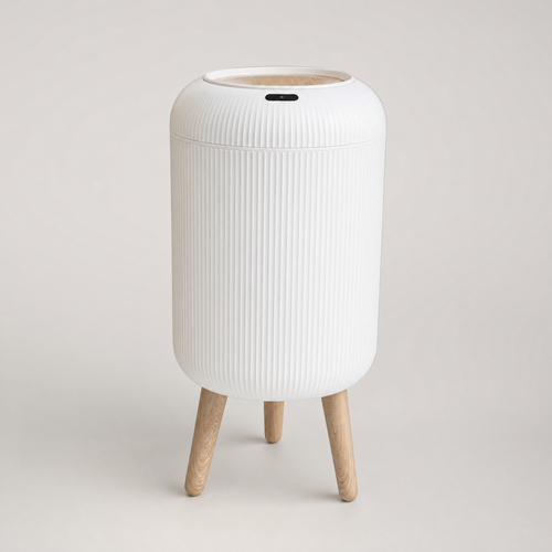 PureSense Smart Motion Sensor Trash Can – 3 Gallon Touchless Automatic Garbage Bin with Lid & Removable Legs for Bathroom, Bedroom, Kitchen & Office (White)